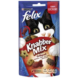 Katzensnack »Knabbermix«, Rind/Huhn/Lachs, 60 g