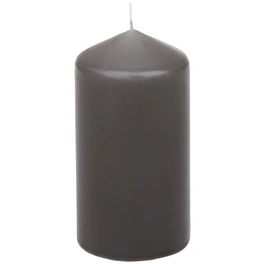 Kerze »glatte Ware«, grau, einfarbig, 1 Stück