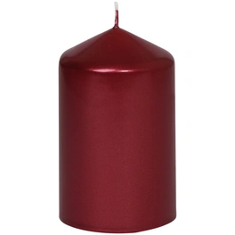 Kerze »glatte Ware mit Lack«, rubinrot, einfarbig, 1 Stück