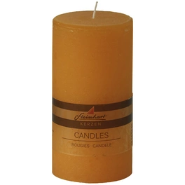Kerze »Raureif«, orange, rustikal/einfarbig, 1 Stück