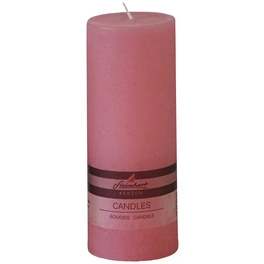 Kerze »Raureif«, rosa, rustikal/einfarbig, 1 Stück