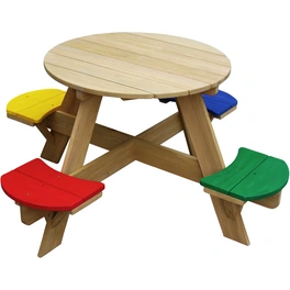 Kinderpicknicktisch, 4 Sitzplätze, Holz/Hemlockholz