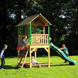 Kinderspielhaus »Sarah«, BxHxT: 370 x 291 x 191 cm, Holz, braun/grün