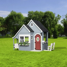 Kinderspielhaus »Spring Cottage«, BxHxT: 170,2 x 221 x 279,4 cm, Holz, grau/schwarz