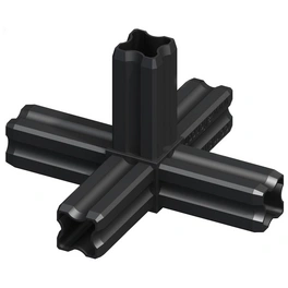 Knotenverbinder, Polyvinylchlorid_pvc, schwarz, 1 Stück