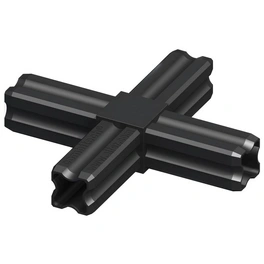 Kreuzverbinder, Polyvinylchlorid_pvc, schwarz, 1 Stück