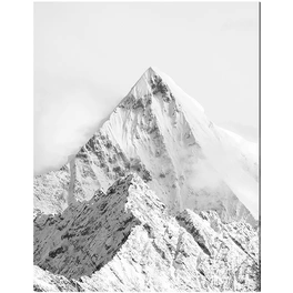 Kunstdruck »Berggipfel im Nebel«, mehrfarbig, Alu-Dibond