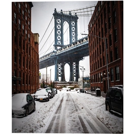 Kunstdruck »Manhattan Bridge«, mehrfarbig, Alu-Dibond