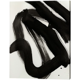 Kunstdruck »Schwarz Abstrakt«, mehrfarbig, Leinwanddruck