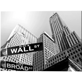 Kunstdruck »Wall Street«, mehrfarbig, Alu-Dibond