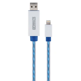 Ladekabel, Apple Lightning Kabel C48B 90 cm, blau beleuchtet