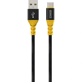 Ladekabel, Micro USB Sync Kabel Extreme Kevlar Innenmantel, 1,2 m, schwarz/gelb