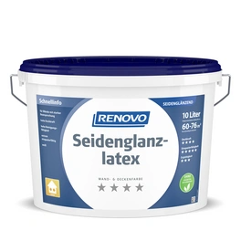 Wand- und Deckenfarbe »Seidenglanzlatex«, weiß, 10 l