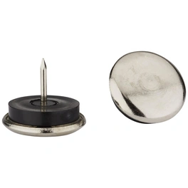 Metallgleiter, rund, mit Nagel, silberfarben, Ø 28 x 26 mm