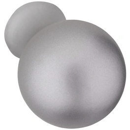 Möbelknopf, rund, Ø 21 x 30 mm, aluminiumfarben, Zinkdruckguss