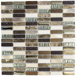 Mosaikfliese »Artificial«, BxL: 30,4 x 29,8 cm, Wandbelag