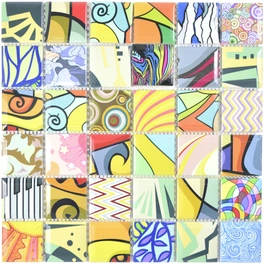 Mosaikfliese »POP ART«, BxL: 29,1 x 29,1 cm, Wandbelag/Bodenbelag