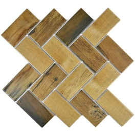 Mosaikfliese »Wood«, BxL: 27,5 x 27,5 cm, Wandbelag/Bodenbelag