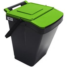 Mülleimer, 40 l, Kunststoff, Schwarz | Grün