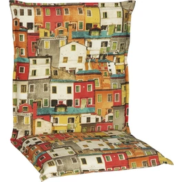 Niederlehnerauflage »Turin«, mehrfarbig, Häuser, BxL: 46 x 98 cm