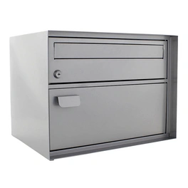 Paketbriefkasten »Splashy White«, silberfarben, Stahl, (B x H:) 41,5 x 31 cm