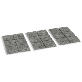 Parkettgleiter, quadratisch, Selbstklebend, grau, 25 x 3 x 25 mm