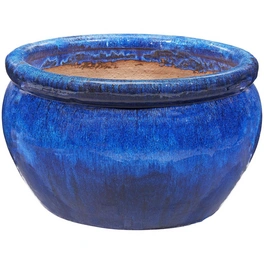 Pflanzkübel »Rondo«, Höhe: 35 cm, blau, Keramik