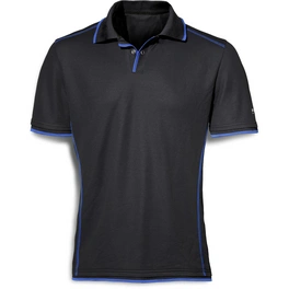 Poloshirt, carbon-black, Polyester/Baumwolle, Gr. L