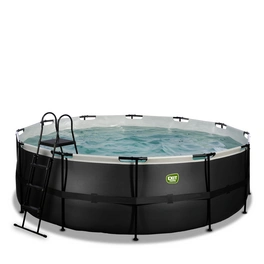 Pool »Black Leather Pools«, Ø: 447 cm, 14758 l, schwarz