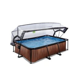Pool »Wood Pools«, Breite: 210 cm, 1800 l, braun