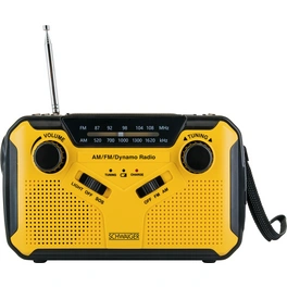 Radio, gelb-schwarz, Kunststoff, für Unterwegs