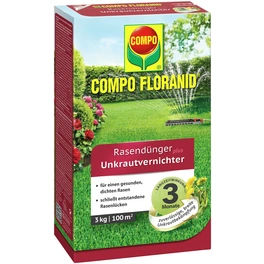 Rasendünger & Unkrautvernichter »FLORANID«, 3 kg, für 100 m², schützt vor Unkraut