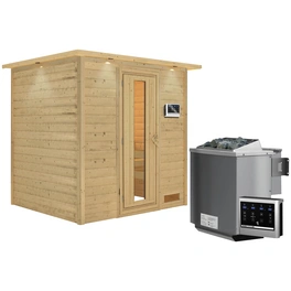 Sauna »Anja«, inkl. 9 kW Bio-Kombi-Saunaofen mit externer Steuerung, für 3 Personen