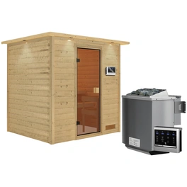 Sauna »Anja«, inkl. 9 kW Bio-Kombi-Saunaofen mit externer Steuerung, für 3 Personen