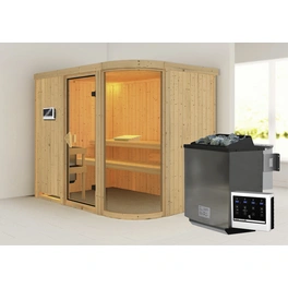 Sauna »Elva 4«, inkl. 9 kW Bio-Kombi-Saunaofen mit externer Steuerung, für 3 Personen