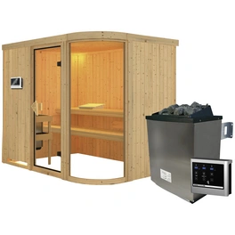 Sauna »Elva 4«, inkl. 9 kW Saunaofen mit externer Steuerung, für 3 Personen