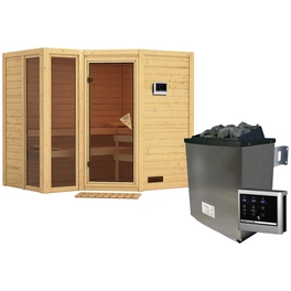 Sauna »Kunda«, inkl. 9 kW Saunaofen mit externer Steuerung, für 4 Personen