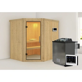 Sauna »Maardu«, inkl. 9 kW Bio-Kombi-Saunaofen mit externer Steuerung, für 3 Personen