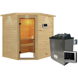 Sauna »Mia«, inkl. 9 kW Saunaofen mit externer Steuerung, für 3 Personen