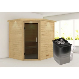Sauna »Mia«, inkl. 9 kW Saunaofen mit integrierter Steuerung, für 3 Personen