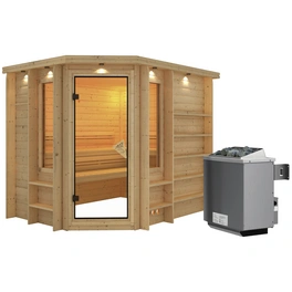 Sauna »Mitau«, inkl. 9 kW Saunaofen mit integrierter Steuerung, für 4 Personen