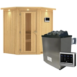 Sauna »Narva«, inkl. 9 kW Saunaofen mit externer Steuerung, für 3 Personen