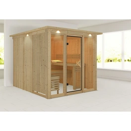 Sauna »Nomme«, BxHxT:240,5 x 202 x 248 cm, lichtgrau