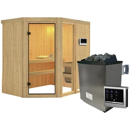 Sauna »Paide 1«, inkl. 9 kW Saunaofen mit externer Steuerung, für 3 Personen