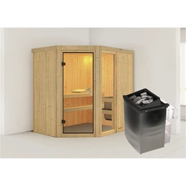 Sauna »Paide 1«, inkl. 9 kW Saunaofen mit integrierter Steuerung, für 3 Personen