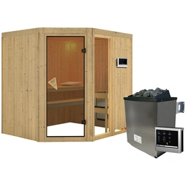Sauna »Paide 2«, inkl. 9 kW Saunaofen mit externer Steuerung, für 3 Personen