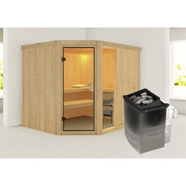 Sauna »Paide 3«, inkl. 9 kW Saunaofen mit integrierter Steuerung, für 4 Personen