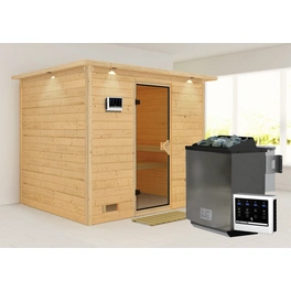 Sauna »Paldiski«, inkl. 9 kW Bio-Kombi-Saunaofen mit externer Steuerung, für 4 Personen