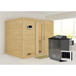 Sauna »Paldiski«, inkl. 9 kW Bio-Kombi-Saunaofen mit externer Steuerung, für 4 Personen