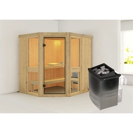 Sauna »Pölva 1«, inkl. 9 kW Saunaofen mit integrierter Steuerung, für 3 Personen